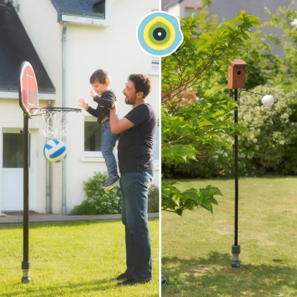 Attacco per canestro da basket da prato Gard & Rock