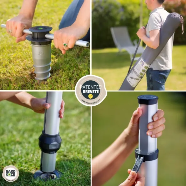 Pali da tennis da giardino, altezza regolabile per giochi tra bambini o partite leggere tra amici