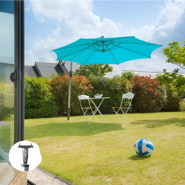 Parasole ancora deportato su terreno in pendenza Gard & Rock