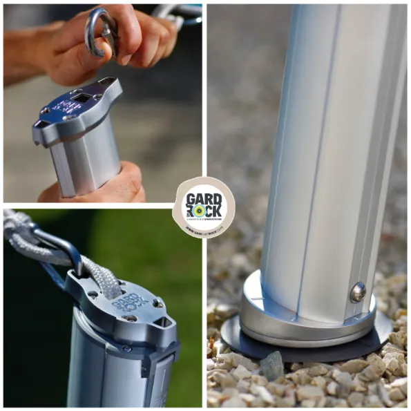 Albero a vela ombreggiante design Gard & Rock in alluminio anodizzato