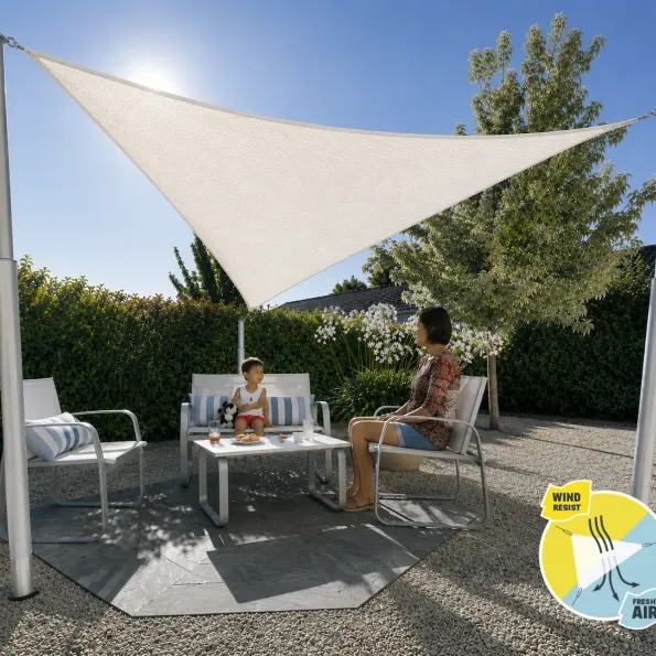 Mât télescopique pour voile d’ombrage, hauteur réglable jusqu’à 2?m30, pour ombrager le jardin