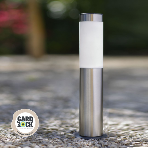Paletto solare Gard & Rock in acciaio inox e LED