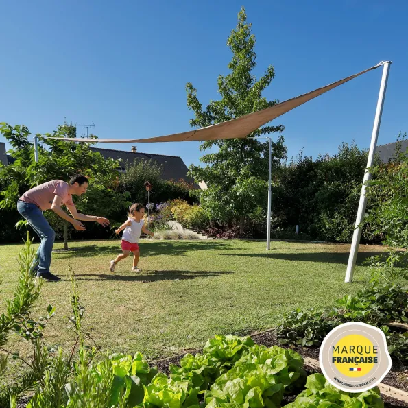 Tonnelle à voile solaire télescopique et personnalisable, pergola légère pour ombrager la terrasse