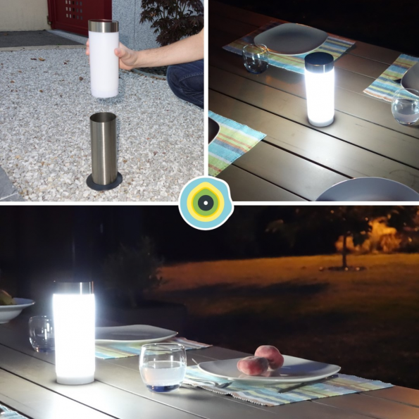 Dissuasore solare Gard & Rock con lanterna rimovibile