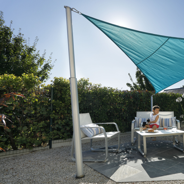Mât voile d'ombrage télescopique Gard&Rock